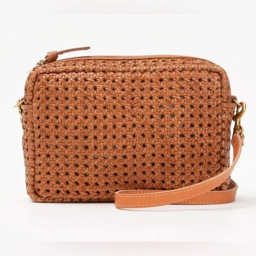NEW! Clare V Brown Woven Midi Sac